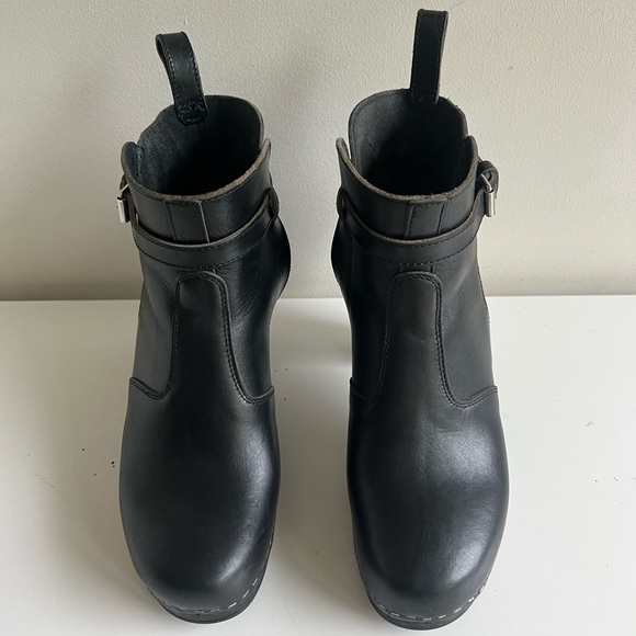 Swedish Hasbeens Women's 465 Black Ankle Boot 38/8 - Picture 4 of 7